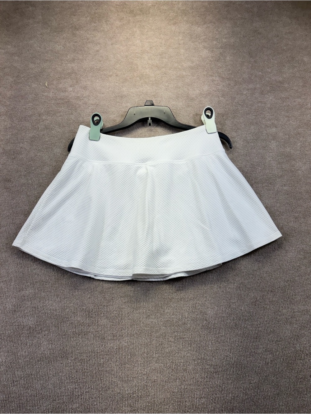 Kyodan textured activewear skort or short featuring a geometric honeycomb patter